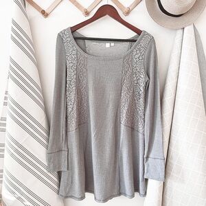 Anthropologie E By Eloise Gwyneira Gray Thermal Knit Dress